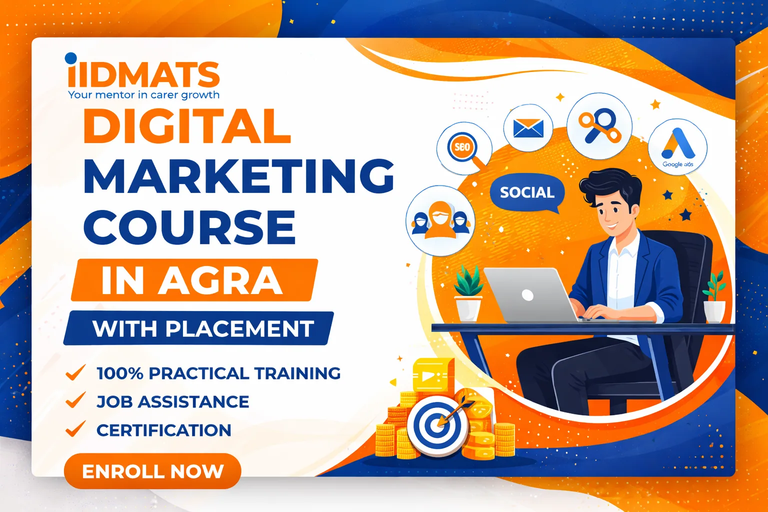 Digital Marketing Course in Agra With Placement IDMATS